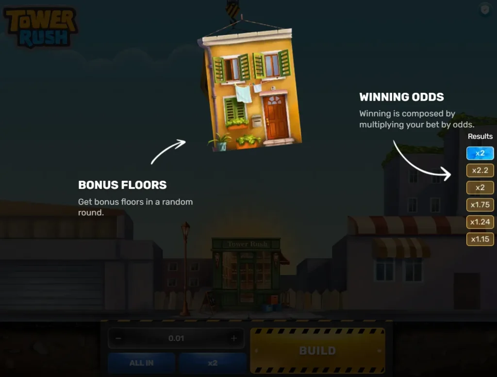 Tower Rush Gewinnbedingungen